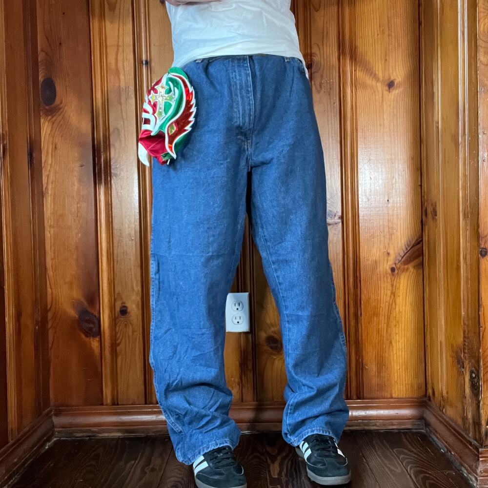 Baggy Dickies 42x32 Workwear Jeans Blue Relaxed Utility
